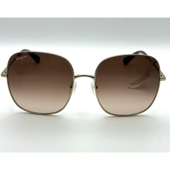 NWT Salvatore Ferragamo SF300S Metal Frame Gradient Lens Oversize Sunglasses - Picture 2 of 4